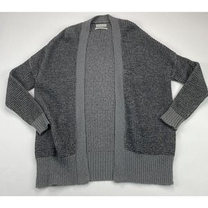 Urban Outfitters Womens Cardigan XS Gray Open Face Knit Cotton Oversized Casual